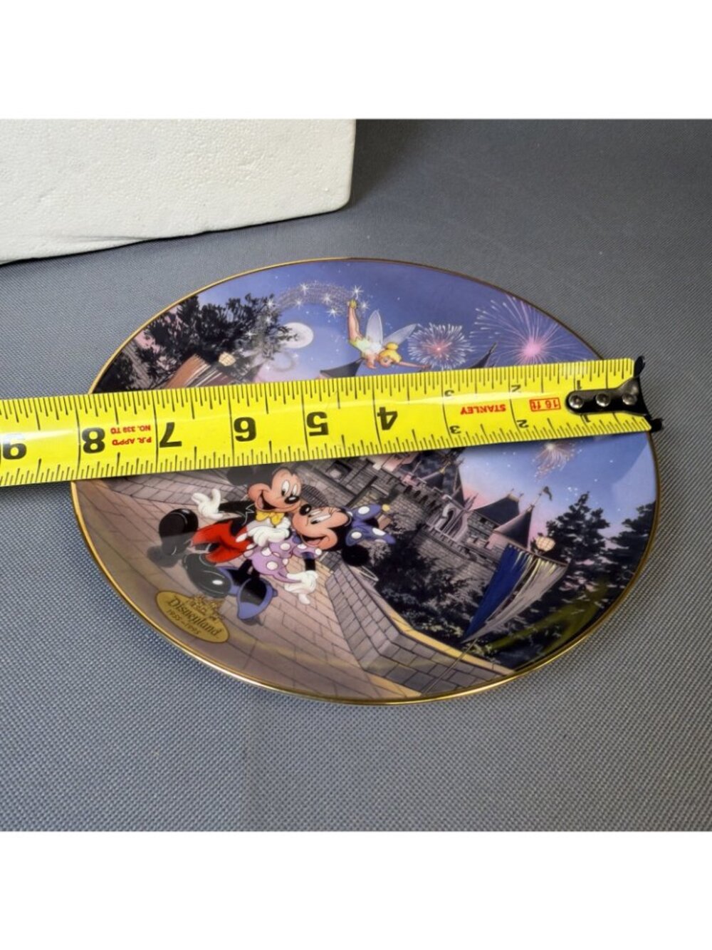 Disneyland Bradford Exchange Sleeping Beauty's Castle Plate 40th Anniversary - Picture 10 of 16